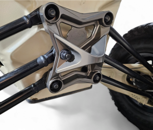 Can-Am Maverick X3 Radius Rod Plate - Rear - Elektric Off Road - Volt - Gun Metal - `17-`21 Can-Am Maverick X3 Radius Rod Plate - Rear - Elektric Off Road - Volt - Gun Metal - `17-`21
